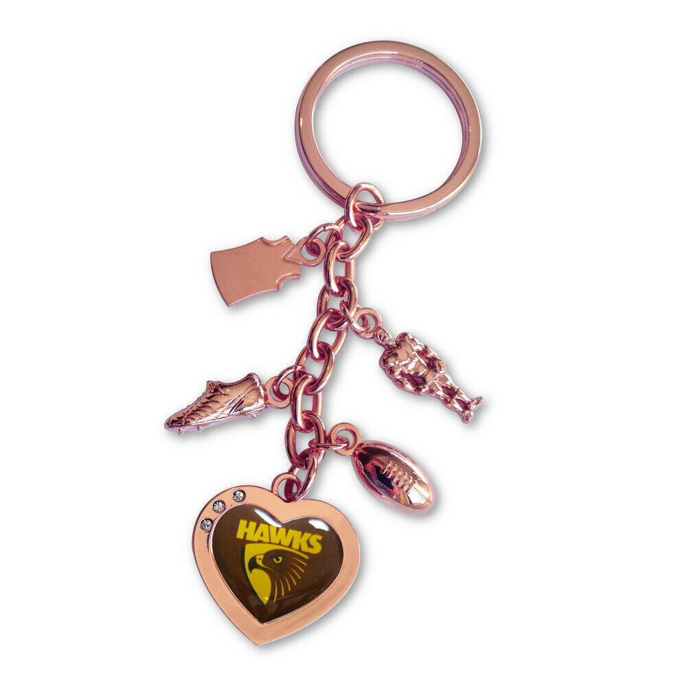 Hawthorn Hawks Charm Key Ring