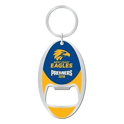 West Coast Eagles 2018 Premiers Bottle Opener Metal Keyring