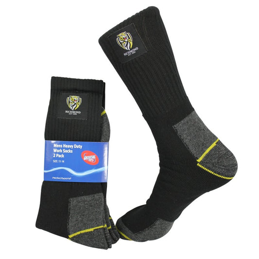 Richmond Tigers Work Socks 2pack